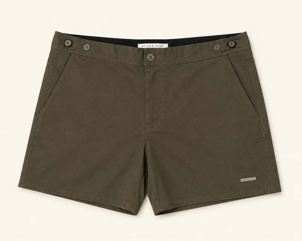 Parke & Ronen Olive Swim Trunks Board Shorts Size L